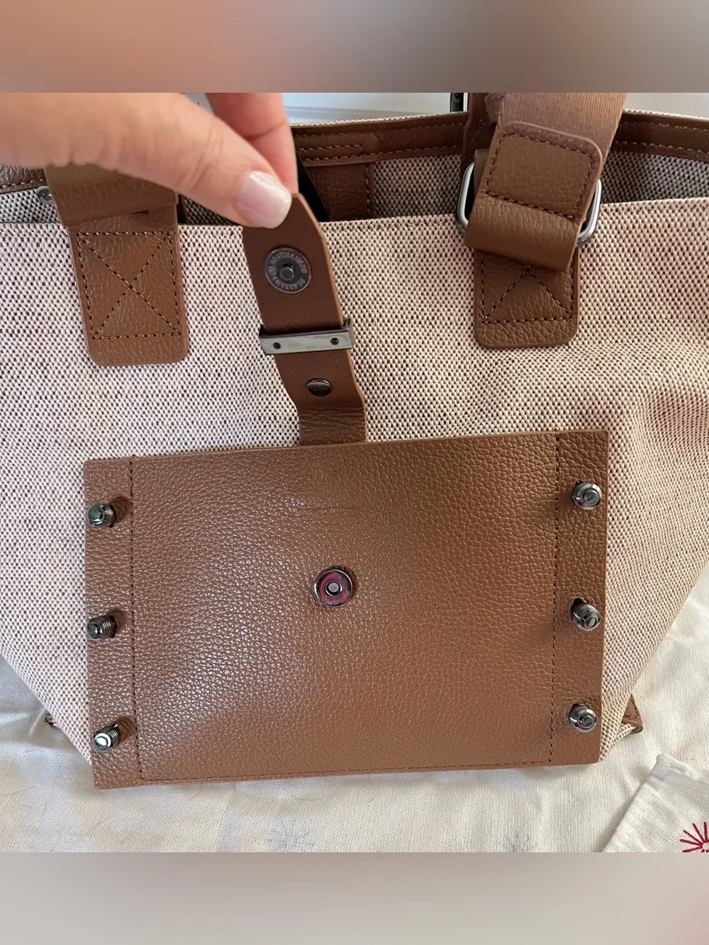 Botkier Warren Bite Size Linen Satchel Tote